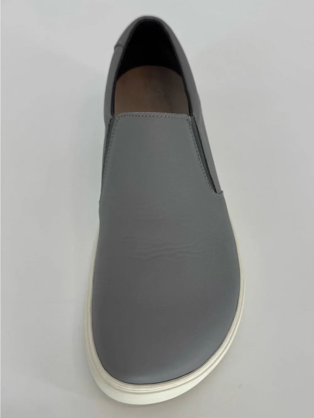 Birkenstock Men's Slip-On Loafer - Gray Leather Size 10.5